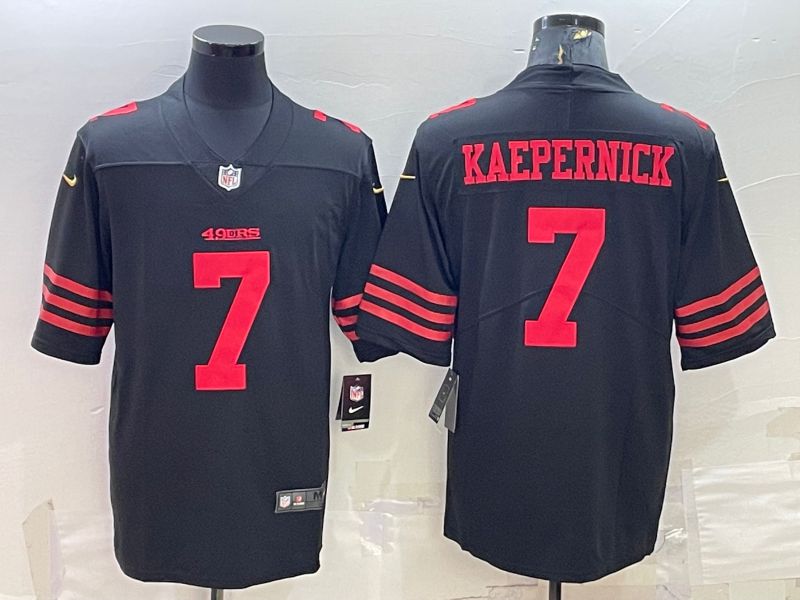 Men San Francisco 49ers 7 Kaepernick Black Nike Vapor Limited 2022 NFL Jersey